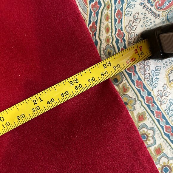 Conrad C - Proportion Petite Burgundy Micro Suede Zip Front Jacket - Size 16P - Picture 12 of 12